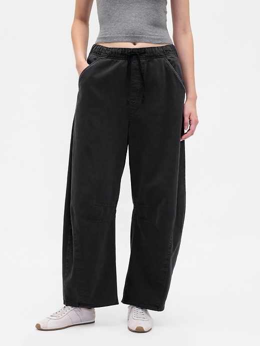 Image number 2 showing, Mid Rise Twill Easy Horseshoe Pants