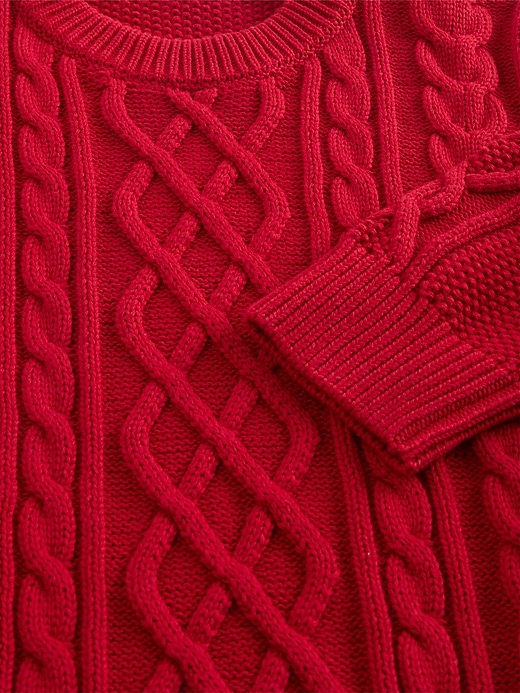 Image number 5 showing, Kids Cable-Knit Crewneck Sweater