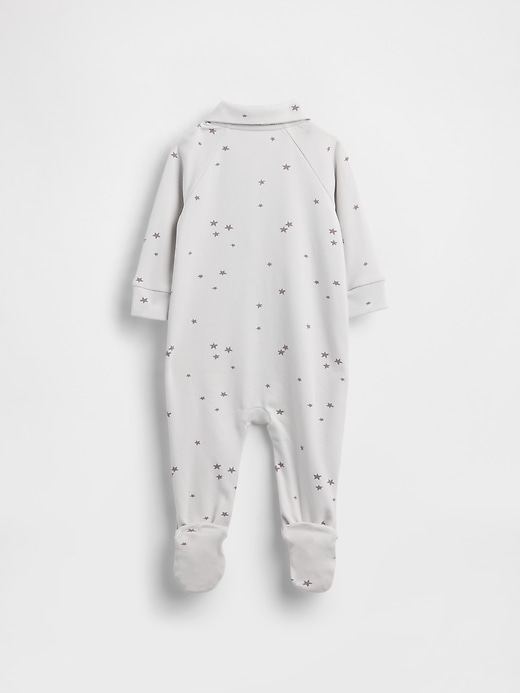 Image number 2 showing, Baby Softspun Polo Footed One-Piece