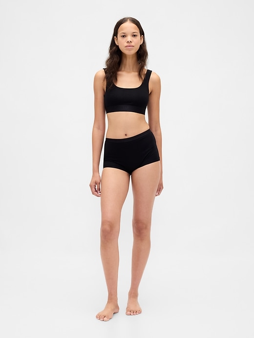 Image number 3 showing, Organic Stretch Cotton High Rise Shorty