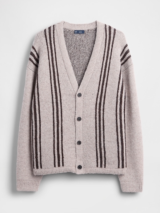 Image number 5 showing, Fuzzy Relaxed Crop Cardigan Sweater