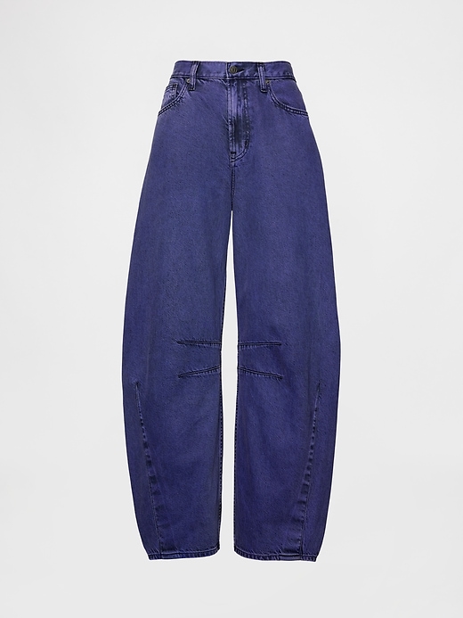 Image number 7 showing, Gap × Disney Tim Burton’s The Nightmare Before Christmas Mid Rise UltraSoft Barrel Jeans