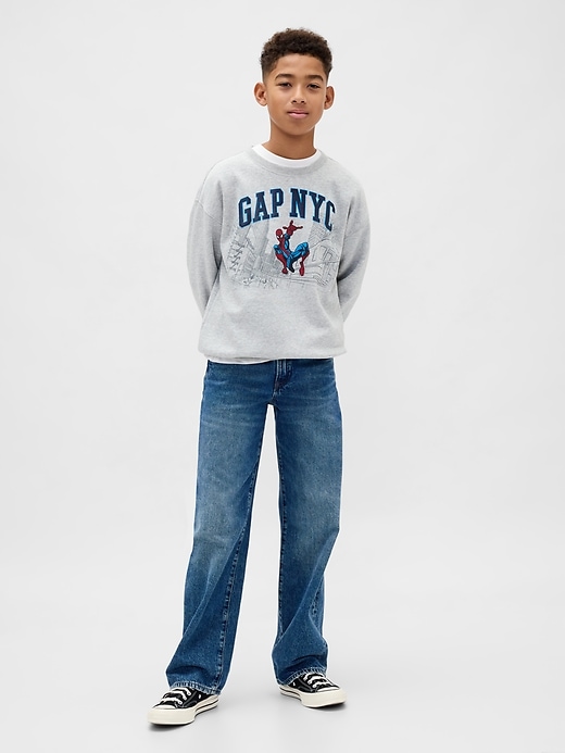 Image number 4 showing, Kids VintageSoft Marvel Graphic Logo Sweatshirt