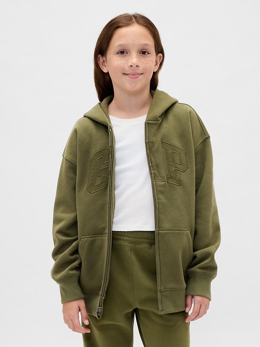 Image number 3 showing, Kids VintageSoft Logo Zip Hoodie
