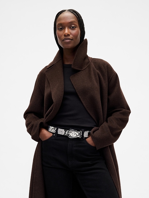 Image number 2 showing, Leather Snake Print Belt
