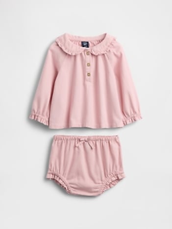Baby Denim Bubble Outfit Set