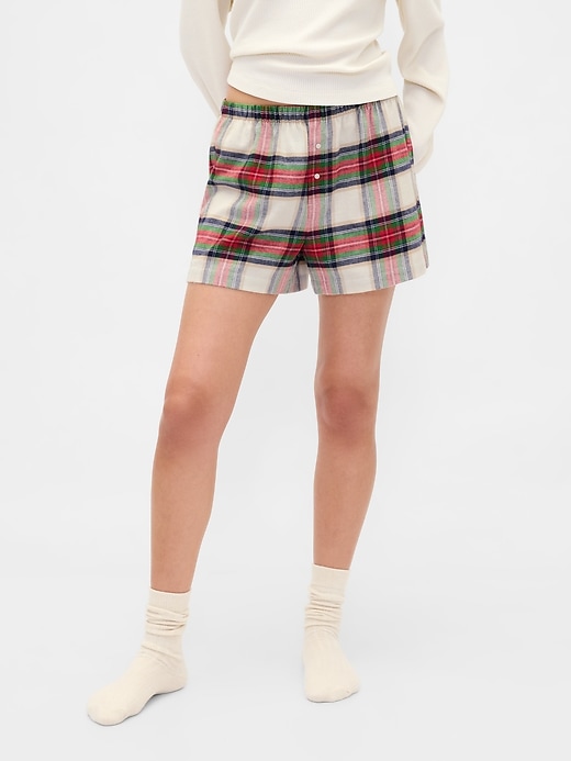 Image number 2 showing, Logo Flannel Boxer Shorts