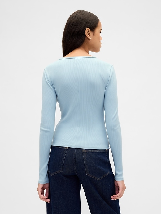 Image number 3 showing, Modern Compact Rib Crop T-Shirt