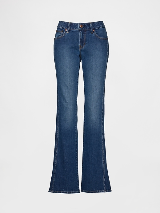 Image number 7 showing, Low Rise Long & Lean Seamed Split-Hem Jeans