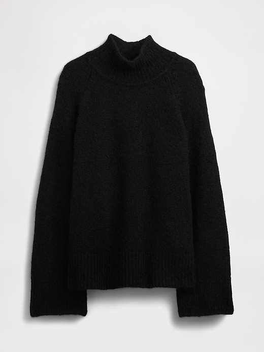Image number 5 showing, Fuzzy Oversized Turtleneck Sweater