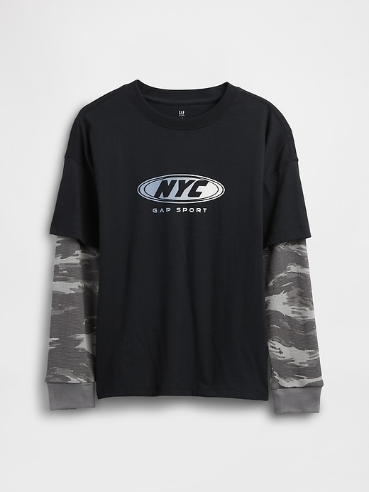 Image number 1 showing, Kids 2-in-1 Graphic Logo T-Shirt