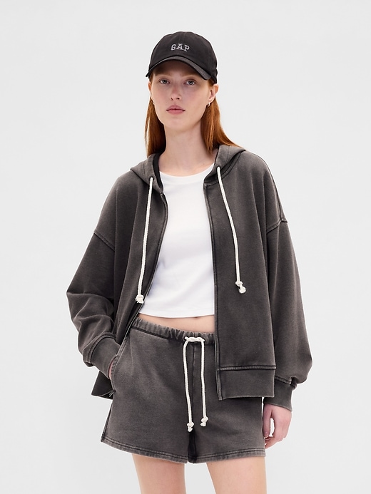 Image number 1 showing, Heavyweight French Terry Oversized Zip Hoodie