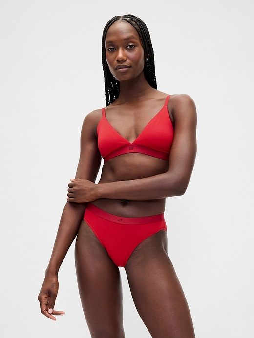 Image number 1 showing, Organic Stretch Cotton Triangle Bra