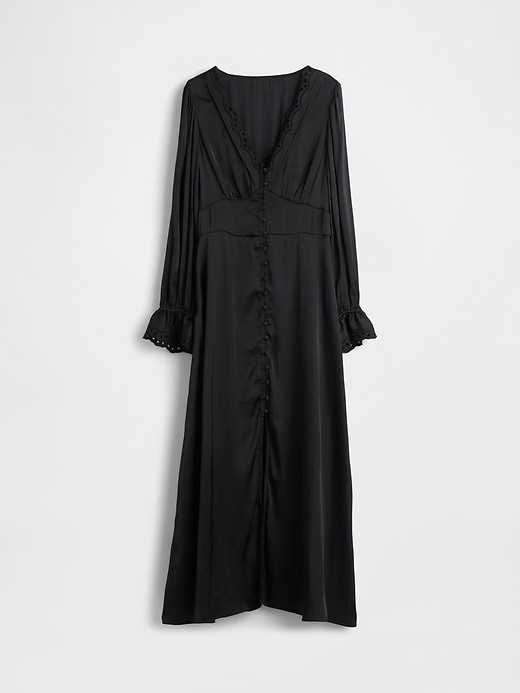 Image number 5 showing, Button-Front V-Neck Maxi Dress