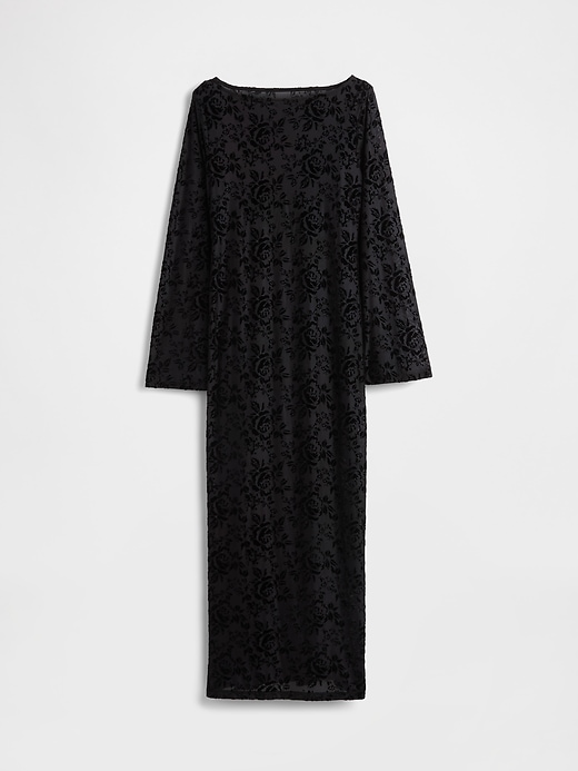 Image number 5 showing, Burnout Velvet Bell-Sleeve Midi Dress