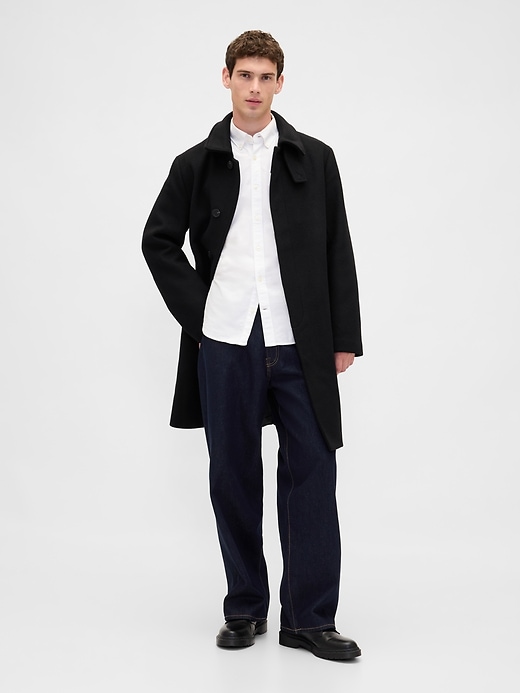 Image number 1 showing, Wool-Blend Car Coat