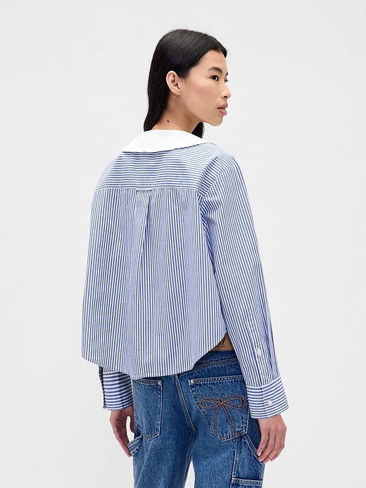 Image number 3 showing, Gap × Sandy Liang Poplin Oversized Shirt