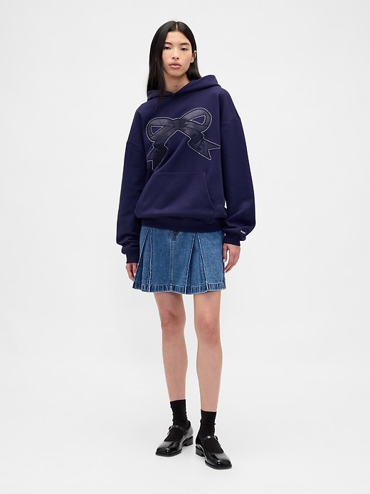 Image number 1 showing, Gap × Sandy Liang Pleated Denim Mini Skirt