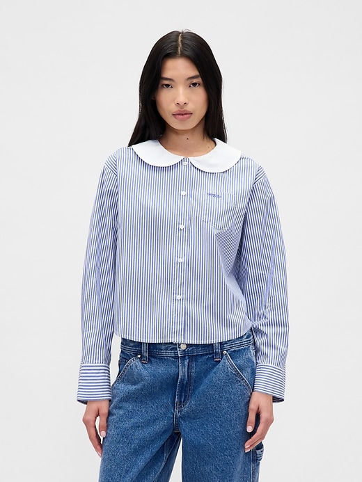 Image number 1 showing, Gap × Sandy Liang Poplin Oversized Shirt
