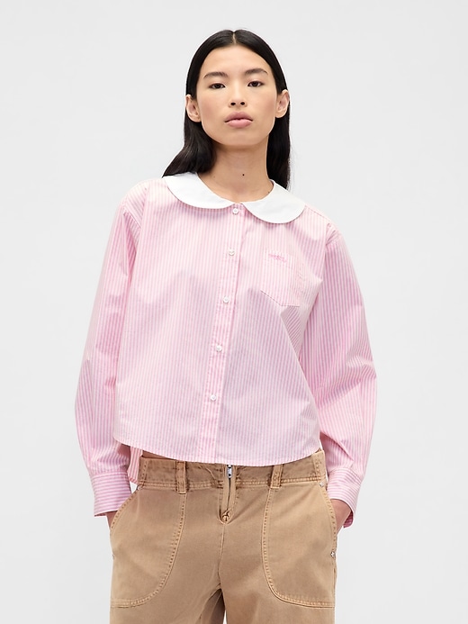 Image number 1 showing, Gap × Sandy Liang Poplin Oversized Shirt
