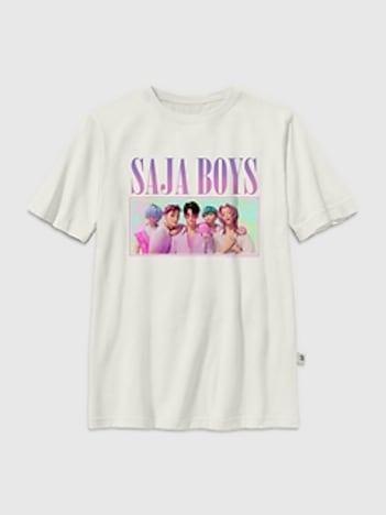 Kids K-Pop Demon Hunters Saja Boys Graphic T-Shirt
