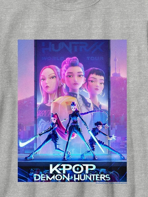 Image number 3 showing, Kids K-Pop Demon Hunters Poster Graphic T-Shirt