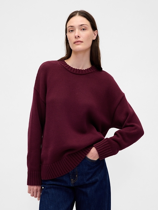 Image number 1 showing, 100% Cotton Oversized Sweater