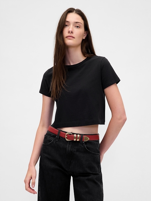 Image number 2 showing, Vegan Leather Pebble Belt