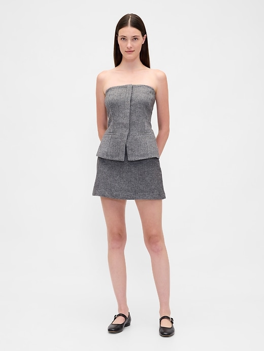 Image number 1 showing, Herringbone Mini Skort