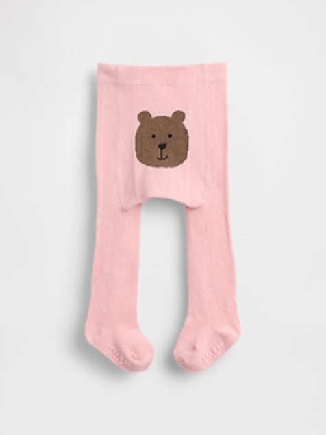 Baby & Toddler Pointelle Bear Tights