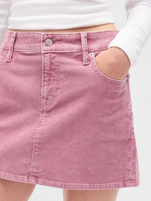 Image number 4 showing, Corduroy Mini Skirt