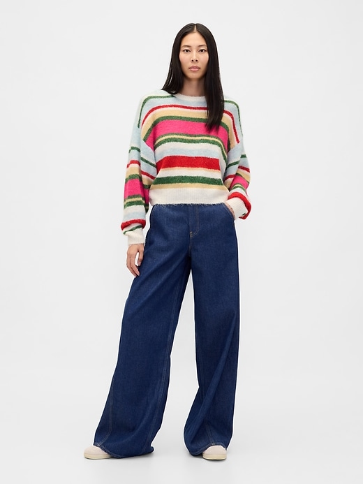 Image number 2 showing, Mohair Oversized Crewneck Sweater