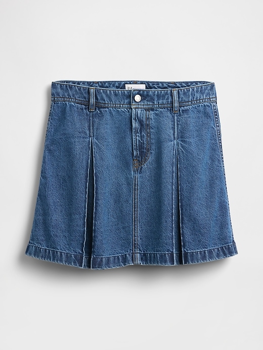Image number 6 showing, Gap × Sandy Liang Pleated Denim Mini Skirt