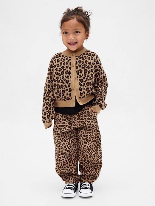 Image number 1 showing, Baby & Toddler Leopard Horseshoe Jeans