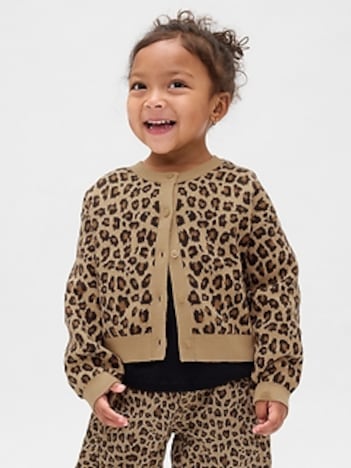 Baby & Toddler Leopard Cardigan Sweater