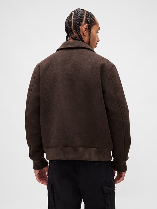 Image number 3 showing, Wool-Blend Bomber Jacket