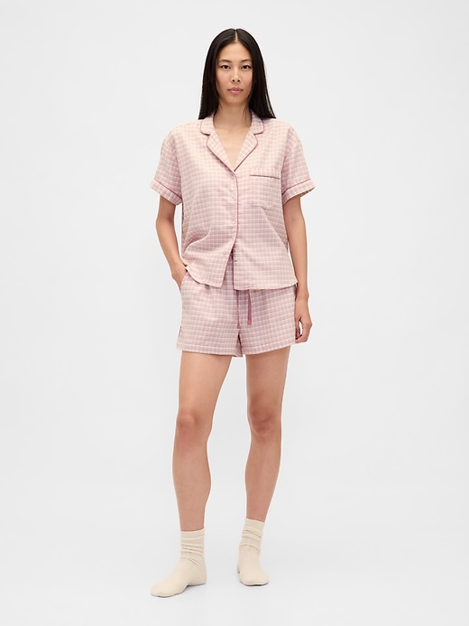 Image number 1 showing, Adult Softest Flannel PJ Short Set