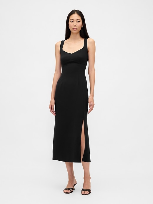 Image number 1 showing, Double Knit Sweetheart Corset Maxi Dress
