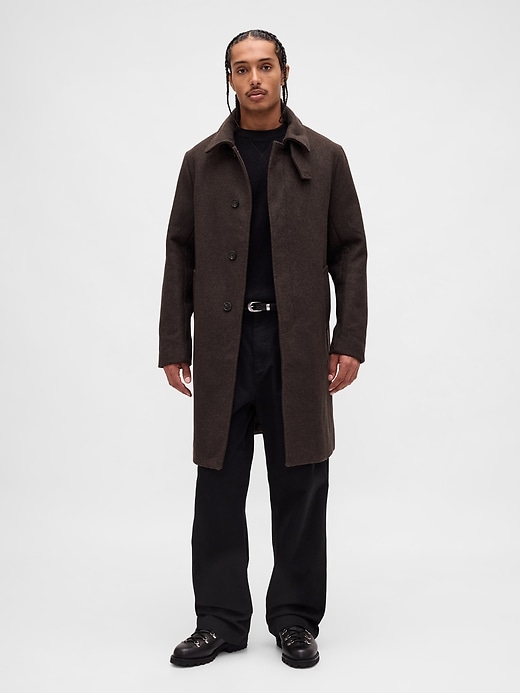 Image number 1 showing, Wool-Blend Car Coat