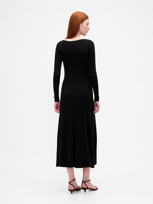 Image number 2 showing, Lightweight CashSoft Rib Maxi Sweater Dress