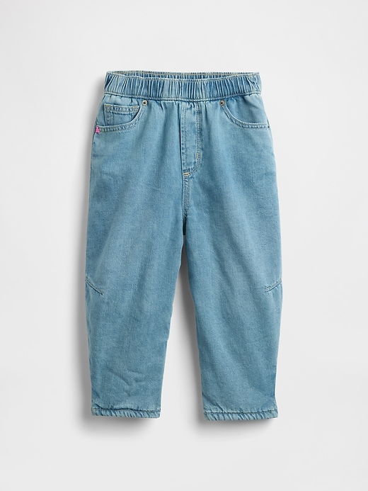 Image number 2 showing, Baby & Toddler Cozy-Lined Barrel Jeans