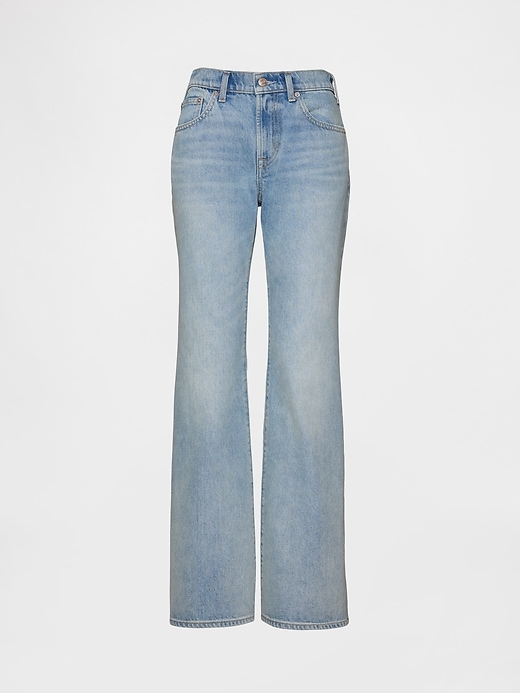 Image number 5 showing, Mid Rise Rigid Relaxed Flare Jeans