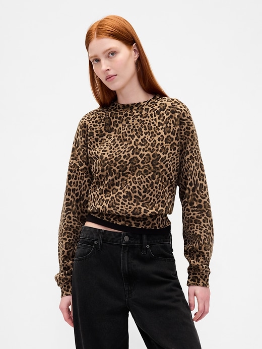 Image number 1 showing, VintageSoft Wedge Crewneck Sweatshirt