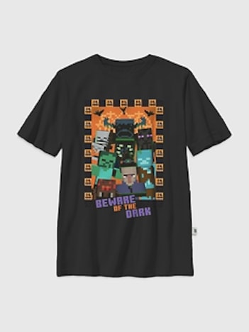 Kids Minecraft Halloween Graphic T-Shirt