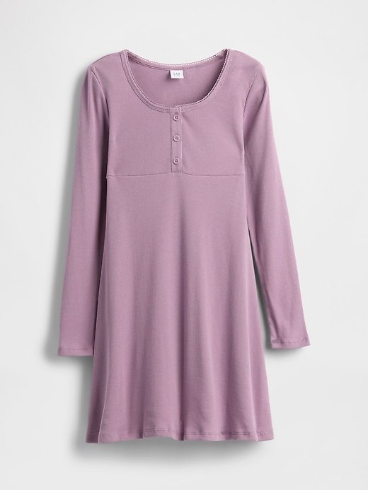 Image number 1 showing, Kids Rib Henley Dress