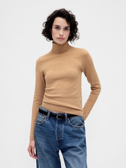 Image number 1 showing, CashSoft Stretch Turtleneck Sweater