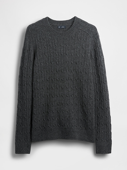 Image number 5 showing, Merino Wool-Blend Cable-Knit Sweater