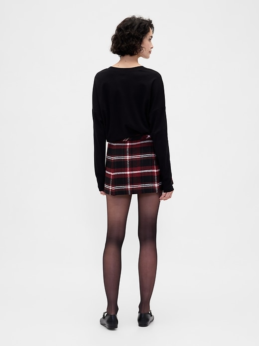 Image number 2 showing, Wool-Blend Pleated Mini Skort