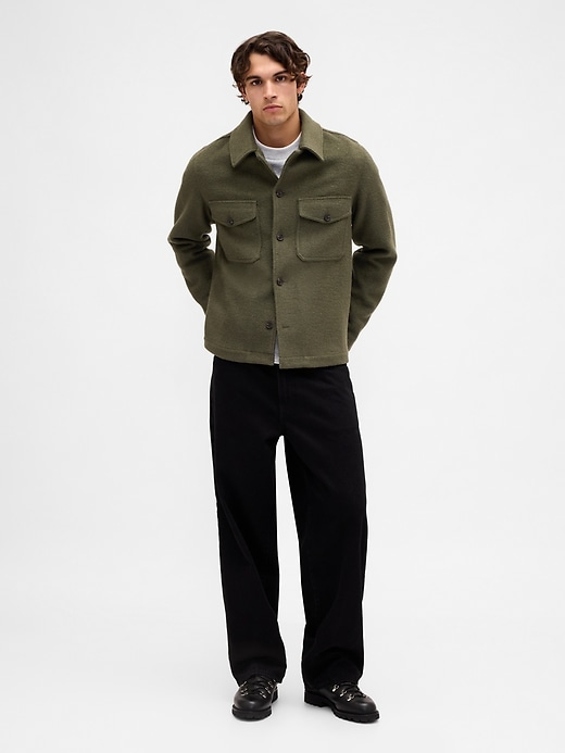 Image number 2 showing, Wool-Blend Relaxed Shirt Jacket
