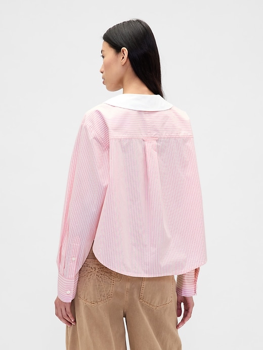 Image number 3 showing, Gap × Sandy Liang Poplin Oversized Shirt